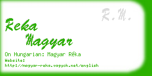 reka magyar business card