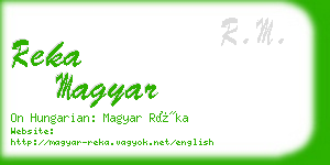 reka magyar business card